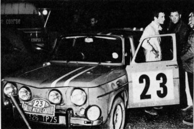 Jean-François Piot - M. Karaky
36º Rallye Automobile de Monte-Carlo 1967. Renault R8 Gordini (1326 TP 75). Clasificado 7º.

Del 14 al 20 de Enero, Monaco.
Superficie: asfalto - nieve.

Se inscribieron 221 equipos, tomaron la salida 195, finalizaron 92.@
Palabras clave: Jean-François_Piot;M_Karaky;Renault;Gordini;Montecarlo;1967;Personajes