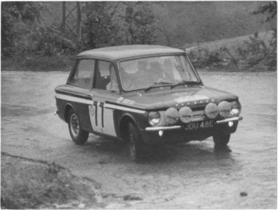 Rosemary Smith - Margaret Lowrey
28º Coupe des Alpes 1967. Sunbeam Imp (JDU 48E). Clasificada 10ª.

Del 4 al 9 de Septiembre, Marseille - Alpe d'Huez - Menton.
Superficie: asfalto.

Tomaron la salida 80 equipos, finalizaron 15.@
Palabras clave: Sunbeam;Alpes;1967