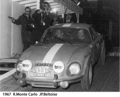 Jean Pierre Beltoise - Pierre Landereau
36º Rallye Automobile de Monte-Carlo 1967. Matra Djet V Sport (6952 TR 75). Abandonó.

Del 14 al 20 de Enero, Monaco.
Superficie: asfalto - nieve.

Se inscribieron 221 equipos, tomaron la salida 195, finalizaron 92.@
Palabras clave: Matra;Djet;Sport;Montecarlo;1967;parque_cerrado