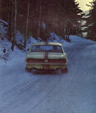 Henri Chemin - Johnny Hallyday
36º Rallye Automobile de Monte-Carlo 1967. Ford Mustang (9946 TR 75). Excluído por neumáticos ilegales.

Del 14 al 20 de Enero, Monaco.
Superficie: asfalto - nieve.

Se inscribieron 221 equipos, tomaron la salida 195, finalizaron 92.@
Palabras clave: Ford;Mustang;Montecarlo;1967;nieve