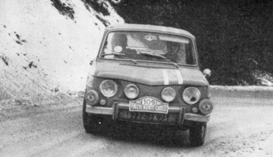 Melville - Jacques Lacour 
36º Rallye Automobile de Monte-Carlo 1967. Renault 8 Gordini (8722 TK 75). Abandonó.

Del 14 al 20 de Enero, Monaco.
Superficie: asfalto - nieve.

Se inscribieron 221 equipos, tomaron la salida 195, finalizaron 92.@
Palabras clave: Renault;Gordini;Montecarlo;1967
