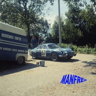 Jean Vinatier - Jean-François Jacob
29º Coupe des Alpes 1968. Alpine-Renault A110 1440 (4839 GG 76). Clasificado 1º.

Del 2 al 8 de Septiembre, Marseille - Aix les Bains - Antibes, Francia.
Superficie: asfalto.

La prueba constaba de 3 etapas con un total de 174.10 km cronometrados divididos en 10 tramos especiales.

Tomaron la salida 64 equipos, finalizaron 12.@
Palabras clave: Renault;Alpine;Alpes;1968