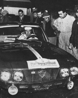 Pat Moss-Carlsson - Elisabeth Nyström
10º Rally San Remo 1968. Lancia Fulvia HF. Clasificada 2º.

Del 6 al 10 de Marzo, Sanremo.

Superficie: asfalto. 

El Rally tenia 160.70 km cronometrados divididos en 19 tramos especiales.

Tomaron la salida 72, finalizaron 31.@
Palabras clave: Pat_Moss-Carlsson;Lancia;Fulvia;Sanremo;1968;mujeres