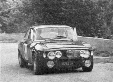 Jean-Louis Barailler - Philippe Fayel
29º Coupe des Alpes 1968. Alfa Romeo Giulia GTA (2755 SM 75). Clasificado 2º.

Del 2 al 8 de Septiembre, Marseille - Aix les Bains - Antibes, Francia.
Superficie: asfalto.

La prueba constaba de 3 etapas con un total de 174.10 km cronometrados divididos en 10 tramos especiales.

Tomaron la salida 64 equipos, finalizaron 12.@
Palabras clave: Alfa_Romeo;Alpes;1968