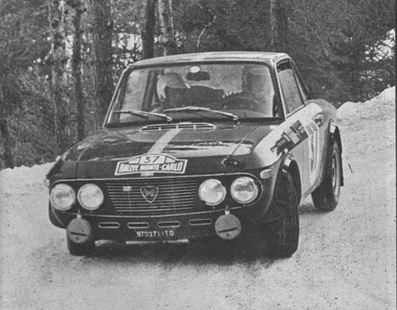 Pat Moss-Carlsson - Elizabeth Nyström
37º Rallye Automobile de Monte-Carlo 1968. Lancia Fulvia 1.3 Coupé HF (TO 970371). Clasificada 14ª de la general y 1ª en Copa de Damas.

Del 20 al 25 de Enero, Monte-Carlo.
Superficie: asfalto - nieve.

Tomaron la salida 200 equipos, finalizaron 79.@
Palabras clave: Pat_Moss-Carlsson;Lancia;Fulvia;Montecarlo;1968;nieve;Mujeres;Womens