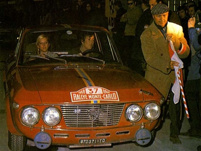 Pat Moss-Carlsson - Elizabeth Nyström
37º Rallye Automobile de Monte-Carlo 1968. Lancia Fulvia 1.3 Coupé HF (TO 970371). Clasificada 14ª de la general y 1ª en Copa de Damas.

Del 20 al 25 de Enero, Monte-Carlo.
Superficie: asfalto - nieve.

Tomaron la salida 200 equipos, finalizaron 79.@
Palabras clave: Pat_Moss-Carlsson;Lancia;Fulvia;Montecarlo;1968;Personajes;Mujeres;Womens