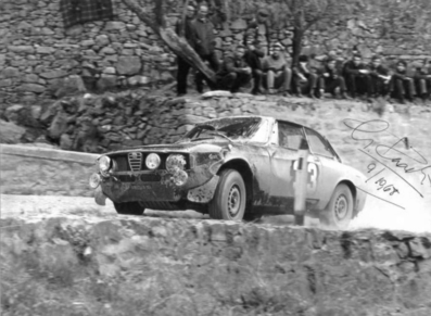 Giorgio Pianta - Franco Brizzi
10º Rally San Remo 1968. Alfa Romeo Giulia GTA. Clasificado 25º.

Del 6 al 10 de Marzo, Sanremo.

Superficie: asfalto. 

El Rally tenia 160.70 km cronometrados divididos en 19 tramos especiales.

Tomaron la salida 72, finalizaron 31.@
Palabras clave: ;Sanremo;Alfa_Romeo;Giulia;1968