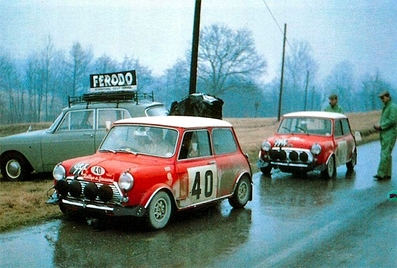 10º Rally San Remo 1968
Los dos BMC Mini Cooper S de:

Rauno Aaltonen - Henry Liddon y Tony Fall - Mike Wood, ambos abandonaron por sobre-calentamiento del motor. 

Del 6 al 10 de Marzo, Sanremo.

Superficie: asfalto. 

El Rally tenia 160.70 km cronometrados divididos en 19 tramos especiales.

Tomaron la salida 72, finalizaron 31.
@
Palabras clave: ;Tony_Fall;Mini;Cooper;Sanremo;1968