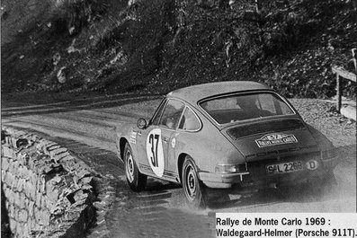 Björn Waldegård - Lars Helmér
38º Rallye Automobile de Monte-Carlo 1969. Porsche 911 S (S-L 2263). Clasificado 1º.

Del 17 al 24 de Enero, Monte-Carlo.
Superficie: asfalto - nieve.

El Rally tenia un total de 225.00 km cronometrados.

Se inscribieron 211 equipos, tomaron la salida 183, finalizaron 44.@
Palabras clave: Bjorn_Waldegard;Lars_Helmer;Porsche;Montecarlo;1969