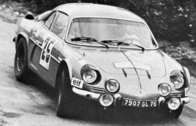 Jean Vinatier - Jean-Francois Jacob
30º Coupe des Alpes 1969. Alpine-Renault A110 1440 (7907 GL 76). Clasificado 1º.

Del 1 al 6 de Octubre, Marseille - Evian - Juan les Pins, Francia.
Superficie: asfalto.

Tomaron la salida 66 equipos, finalizaron 25.@
Palabras clave: Renault;Alpine;1969;Alpes