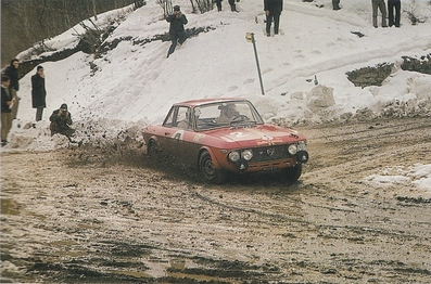 Rauno Aaltonen - Henry Liddon
9º Rally San Remo 1969, Lancia Fulvia 1.6 Coupé HF. Clasificado 2º.

Del 5 al 9 de Marzo, Sanremo
Superficie: tierra - nieve.

El Rally constaba de 97.70 km cronometrados divididos en 15 tramos especiales (uno de ellos fue cancelado SS14).

Tomaron la salida 89 equipos, finalizaron 26.@
Palabras clave: ;Sanremo;Lancia;Fulvia;1969;Nieve