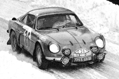 Jean Vinatier - Jean-François Jacob
38º Rallye Automobile de Monte-Carlo 1969. Alpine-Renault A110 1300 (7753 GH 76). Clasificado 3º.

Del 17 al 24 de Enero, Monte-Carlo.
Superficie: asfalto - nieve.

El Rally tenia un total de 225.00 km cronometrados.

Se inscribieron 211 equipos, tomaron la salida 183, finalizaron 44.@
Palabras clave: Jean_Vinatier;Jean-François_Jacob;Renault;Alpine;A110;Montecarlo;1969;nieve