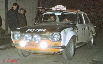 Jean-François Piot - Jean Todt
38º Rallye Automobile de Monte-Carlo 1969. Ford Escort Twin Cam (BEV 782G). Clasificado 4º.

Del 17 al 24 de Enero, Monte-Carlo.
Superficie: asfalto - nieve.

El Rally tenia un total de 225.00 km cronometrados.

Se inscribieron 211 equipos, tomaron la salida 183, finalizaron 44.@
Palabras clave: Jean-François_Piot;Jean_Todt;Ford;Escort;Montecarlo;1969