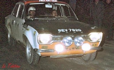 Jean-François Piot - Jean Todt
38º Rallye Automobile de Monte-Carlo 1969. Ford Escort Twin Cam (BEV 782G). Clasificado 4º.

Del 17 al 24 de Enero, Monte-Carlo.
Superficie: asfalto - nieve.

El Rally tenia un total de 225.00 km cronometrados.

Se inscribieron 211 equipos, tomaron la salida 183, finalizaron 44.@
Palabras clave: Jean-François_Piot;Jean_Todt;Ford;Escort;Montecarlo;1969