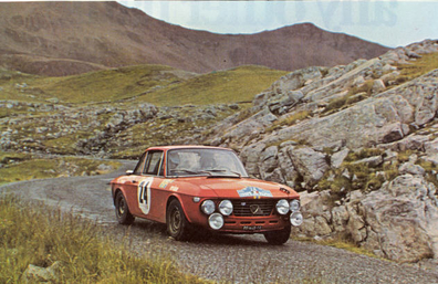 Harry Källström - Gunnar Häggbom
30º Coupe des Alpes 1969. Lancia Fulvia 1.6 Coupé HF. Clasificado 5º.

Del 1 al 6 de Octubre, Marseille - Evian - Juan les Pins, Francia.
Superficie: asfalto.

Tomaron la salida 66 equipos, finalizaron 25.@

Palabras clave: Lancia;Alpes;1969