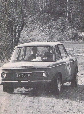 Rob Slotemaker - Ferry Van Der Geest
38º Rallye Automobile de Monte-Carlo 1969. BMW 2002 Ti (39-63-HG). Clasificado 7º.

Del 17 al 24 de Enero, Monte-Carlo.
Superficie: asfalto - nieve.

El Rally tenia un total de 225.00 km cronometrados.

Se inscribieron 211 equipos, tomaron la salida 183, finalizaron 44.@
Palabras clave: BMW;Montecarlo;1969;nieve