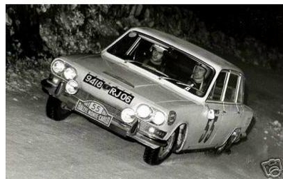 Jean-Louis Barailler - Jean-Philippe Fayel
38º Rallye Automobile de Monte-Carlo 1969. Triumph 2500 Pi (9418 RJ 06). Clasificado 8º.

Del 17 al 24 de Enero, Monte-Carlo.
Superficie: asfalto - nieve.

El Rally tenia un total de 225.00 km cronometrados.

Se inscribieron 211 equipos, tomaron la salida 183, finalizaron 44.@
Palabras clave: Triumph;Montecarlo;1969;nieve