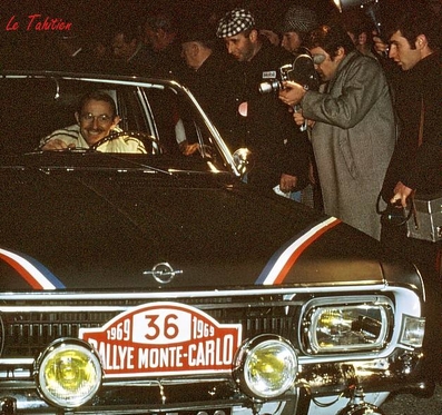 Henri Greder - André Vigneron
38º Rallye Automobile de Monte-Carlo 1969. Opel Commodore GS/E (455 AE 92). Clasificado 9º.

Del 17 al 24 de Enero, Monte-Carlo.
Superficie: asfalto - nieve.

El Rally tenia un total de 225.00 km cronometrados.

Se inscribieron 211 equipos, tomaron la salida 183, finalizaron 44.@
Palabras clave: ;Opel;Commodore;Montecarlo;1969;Personajes