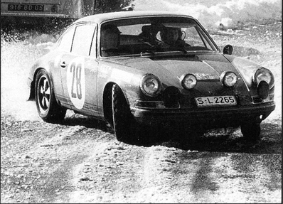 Victor (Vic) Elford - David Stone
38º Rallye Automobile de Monte-Carlo 1969. Porsche 911 S (S-L 2265). Clasificado 28º.

Del 17 al 24 de Enero, Monte-Carlo.
Superficie: asfalto - nieve.

El Rally tenia un total de 225.00 km cronometrados.

Se inscribieron 211 equipos, tomaron la salida 183, finalizaron 44.

© Morelli-Bertier
@@
Palabras clave: ;Porsche;Montecarlo;1969