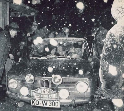 Walter Simonis - Horst Hoier
38º Rallye Automobile de Monte-Carlo 1969. BMW 2002 Ti (KO-W 300). Clasificado 39º.

Del 17 al 24 de Enero, Monte-Carlo.
Superficie: asfalto - nieve.

El Rally tenia un total de 225.00 km cronometrados.

Se inscribieron 211 equipos, tomaron la salida 183, finalizaron 44.@
Palabras clave: BMW;Montecarlo;1969