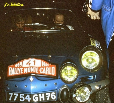 Jorma Lusenius - Seppo Halme
38º Rallye Automobile de Monte-Carlo 1969. Alpine-Renault A110 1300 (7754 GH 76). Abandonó, desconocemos el motivo.

Del 17 al 24 de Enero, Monte-Carlo.
Superficie: asfalto - nieve.

El Rally tenia un total de 225.00 km cronometrados.

Se inscribieron 211 equipos, tomaron la salida 183, finalizaron 44.@
Palabras clave: Alpine;Renault;Montecarlo;1969;Personajes