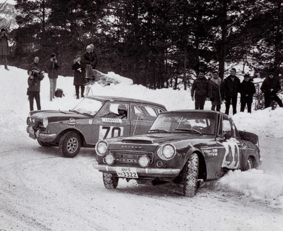 38º Rallye Automobile de Monte-Carlo 1969
44# Datsun Fairlady SR311 (KNY5YA3322) de Raimo Kossila - Pertti Mannonen, abandonó.

70# BMC 1800 de David Potter - Allan Miller, abandonó.

Del 17 al 24 de Enero, Monte-Carlo.
Superficie: asfalto - nieve.

El Rally tenia un total de 225.00 km cronometrados.

Se inscribieron 211 equipos, tomaron la salida 183, finalizaron 44.@
Palabras clave: Datsun;Montecarlo;1969;nieve