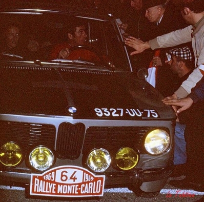 Pierre Maublanc - Cathy Pitt
38º Rallye Automobile de Monte-Carlo 1969. BMW 2002 Ti (9327 UU 75). Abandonó.

Del 17 al 24 de Enero, Monte-Carlo.
Superficie: asfalto - nieve.

El Rally tenia un total de 225.00 km cronometrados.

Se inscribieron 211 equipos, tomaron la salida 183, finalizaron 44.@


Palabras clave: BMW;Montecarlo;1969
