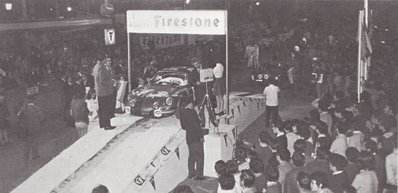 Marc Etchebers - Enrique Sauto
4º Rally Firestone 1970. Renault-Alpine A110 1600. Clasificado 3º.

28-29 Noviembre. Coef.5 (Vizcaya)

El Rally tenia un total de 1668 Km con 20 tramos cronometrados.

Tomaron la salida 47 equipos, finalizaron 23.@
Palabras clave: Marc_Etchebers;Enrique_Sauto;Firestone;Renault;Alpine;A110;1970;Vizcaya