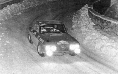 Amilcare Ballestrieri - Daniele Audetto
39º Rallye Automobile de Monte-Carlo 1970. Lancia Fulvia 1.6 Coupé HF (TO B51443). Clasificado 6º.

Del 16 al 24 de Enero, Monte Carlo.
Superficie: asfalto - nieve

El Rally constaba de un total de 405.50 km cronometrados.

Se inscribieron 232 equipos, tomaron la salida 184, finalizaron 77.@
Palabras clave: Amilcare_Ballestrieri;Daniele_Audetto;Lancia;Fulvia;Montecarlo;1970;nieve