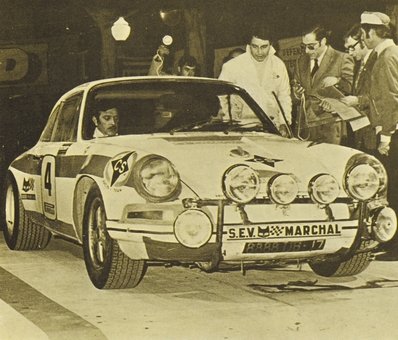 Jean Egretaud - Jean Boissonnet
13º Rally 2000 Virajes 1971. Porsche 911S CS (Racing Team). Clasificado 1º.
27-28 Noviembre. Coef.5
El Rally tenia un total de 594,7 Km incluyendo 14 tramos cronometrados.
Tomaron la salida 67, finalizaron 36.@
Palabras clave: Porsche;2000_Viratges;1971