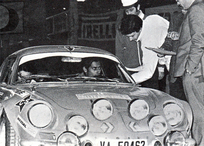 Lucas Sainz - Juan Carlos Oñoro
13º Rally 2000 Viratges 1971. Alpine-Renault A110 1500 (FASA-Renault). Clasificado 3º.

27-28 Noviembre. Coef.5

El Rally tenia un total de 594,7 Km incluyendo 14 tramos cronometrados.

Tomaron la salida 67, finalizaron 36.
Palabras clave: Alpine;Renault;2000_Viratges;1971
