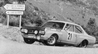 Henri E. Greder - Marie-Madeleine Fouquet
31º Coupe des Alpes 1971. Opel Commodore (8897 BT 92). Clasificado 10º.

Del 25 al 26 de Junio, Uriage-Marseille.
Superficie: asfalto.

La prueba tenia un total de 1420.00 km de los que 800.00 km eran cronometrados.

No sabemos cuantos equipos tomaron la salida, finalizaron 36.@
Palabras clave: Opel;Alpes;1971