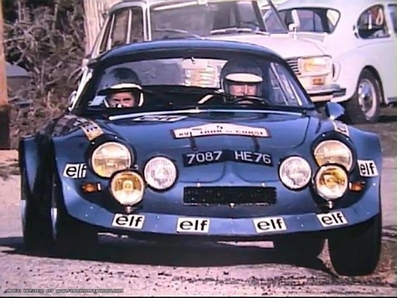Jean-Claude Andruet - Michèle Espinos-Petit (Biche Espinos)
16º Tour de Corse 1972. Alpine-Renault A110 1800 (7087 HE 76). Clasificado 1º.

Del 4 al 11 de Noviembre, Ajaccio, Córcega, Francia.
Superficie: asfalto.

El Rally tenia un total de 709.00 km cronometrados divididos en 24 tramos especiales (5 de ellos fueron cancelados, SS1 Port de Coti Chiavari-Stiliccione de 32.00 km, SS2 Sartene - Tirolo de 22.00 km, SS3 Orone - Sotta de 22.00 km, SS19 Luri - Canari de 28.00 km y SS20 Patrimonio-St Pietro de 35.00 km)

Tomaron la salida 49 equipos, finalizaron 30.@
Palabras clave: ;Michèle_Espinosi-Petit;Renault;Alpine;Corcega;1972;Corse