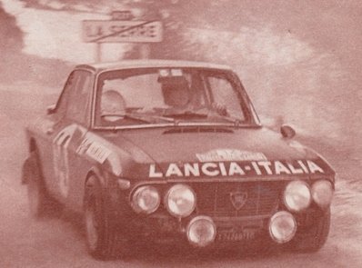 Sandro Munari - Mario Mannucci
41º Rallye Automobile de Monte-Carlo 1972. Lancia Fulvia 1.6 Coupé HF (TO E24266). Clasificado 1º.

Del 21 al 28 de Enero, Monte-Carlo.
Superficie: asfalto - nieve.

El Rally constaba de 2 etapas y 437.50 km cronometrados divididos en 16 tramos especiales.

Se inscribieron 299 equipos, tomaron la salida 264, finalizaron 40.@
Palabras clave: Sandro_Munari;Mario_Mannucci;Montecarlo;Lancia;Fulvia;1972