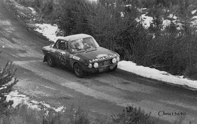 Sergio Barbasio - Piero Sodano
41º Rallye Automobile de Monte-Carlo 1972. Lancia Fulvia 1.6 Coupé HF (TO B99805). Clasificado 6º.

Del 21 al 28 de Enero, Monte-Carlo.
Superficie: asfalto - nieve.

El Rally constaba de 2 etapas y 437.50 km cronometrados divididos en 16 tramos especiales.

Se inscribieron 299 equipos, tomaron la salida 264, finalizaron 40.@
Palabras clave: Lancia;Fulvia;Montecarlo;1972