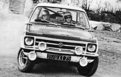 Jean Ragnotti - Pierre Thimonier
41º Rallye Automobile de Monte-Carlo 1972. Opel Ascona 1.9 (1970 XT 75). Clasificado 9º.

Del 21 al 28 de Enero, Monte-Carlo.
Superficie: asfalto - nieve.

El Rally constaba de 2 etapas y 437.50 km cronometrados divididos en 16 tramos especiales.

Se inscribieron 299 equipos, tomaron la salida 264, finalizaron 40.@
Palabras clave: ;Opel;Ascona;Montecarlo;1972