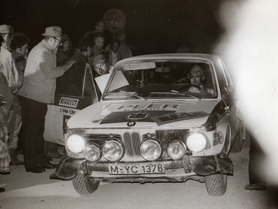 Achim Warmbold - Helmut Eisendle
5º Rally dell'Isola d'Elba - 10º Trofeo Bettoja 1972. BMW 2002 TI (M-YC 1378). Abandonó.

Del 6 al 8 de Abril, Portoferraio.
Superficie: tierra.

El Rally tenia un total de 194.08 km cronometrados divididos en 2 etapas y 26 tramos especiales.

Tomaron la salida 107 equipos, finalizaron 27.@
Palabras clave: ;BMW;Elba;1972