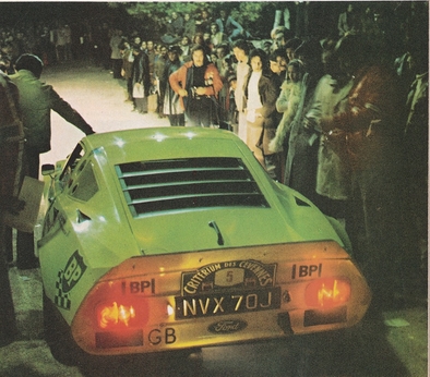 Guy Chasseuil - Christian Baron
16º Critérium International des Cévennes 1972. Ford GT 70 (NVX 70J). Abandonó por el semi-arbol de transmisión.

Del 25 al 26 de Noviembre, Montpellier.
Superficie: asfalto.

La prueba tenia un total de 545.00 km de los que 303.00 km divididos en 12 tramos eran especiales.

Tomaron la salida 53 equipos, finalizaron 18.@
Palabras clave: ;Criterium_Cevennes;Ford;1972