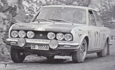 Estanislao Reverter - Antonio Freire
41º Rallye Automobile de Monte-Carlo 1972. Seat 124 Sport 1600 (OR-30556). Abandonó, desconocemos el motivo.

Del 21 al 28 de Enero, Monte-Carlo.
Superficie: asfalto - nieve.

El Rally constaba de 2 etapas y 437.50 km cronometrados divididos en 16 tramos especiales.

Se inscribieron 299 equipos, tomaron la salida 264, finalizaron 40.@@
Palabras clave: Estanislao_Reverter;Montecarlo;Seat;Sport;1972