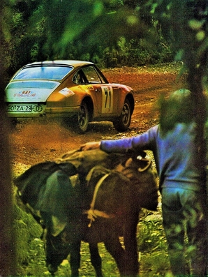 Sobieslaw Zasada - Ryszard Zyszkowski
6º Rali Internacional TAP 1972. Porsche 911 S (LEO-ZA 29). Abandonó por la suspensión del coche.

Del 10 al 15 de Octubre, Automóvil Club de Portugal.
Superficie: asfalto - tierra.

El Rally tenía un total de 397.60 km cronometrados divididos en 31 tramos especiales.

Tomaron la salida 104 equipos, finalizaron 20.

El dorsal 83# Alpine-Renault A110 (GA-34-13) de Vitor Colaço Marques sufrió un accidente durante la celebración del primer tramo, (SS1 Ruivaes de 8.50 km) en el que su copiloto José Arnaud falleció, D.E.P. / R.I.P.
@
Palabras clave: Porsche;Portugal;1972