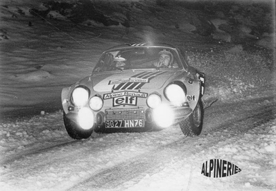 Jean-Pierre Nicolas - Michel Vial
17º Tour de Corse 1973. Alpine-Renault A110 1800 (9027 HN 76). Clasificado 1º.

Del 1 al 2 de Diciembre, Ajaccio, Córcega, Francia.
Superficie: asfalto - nieve.

El Rally tenia un total de 1080 km de los que 511.70 km divididos en 21 tramos eran especiales.
8 de ellos fueron cancelados, de SS8 a SS15).
SS8 Argiusta - Forciolo de 15.40 km.
SS9 Bottacina - Cortichiato de 10.50 km.
SS10 Tavera - Bastelica de 17.10 km.
SS11 Bastelica - Cauro de 18.80 km.
SS12 Panelca - Ghisoni de 34.60 km.
SS13 Ghisoni - Cross de 16.60 km.
SS14 Muracciole - Rospigliani de 13.00 km.
SS15 Ponte Leccia - Morosaglia de 13.90 km.

Se inscribieron 50 equipos, tomaron la salida 50, finalizaron 22.@
Palabras clave: ;Renault;Alpine;Còrcega;A110;1973;Corse;Nieve