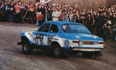 Timo Mäkinen - Henry Liddon
22º Daily Mirror RAC Rally 1973. Ford Escort RS1600 MKI (OOO 98M). Clasificado 1º.

Del 17 al 21 de Noviembre, London, York, Inglaterra.
Superficie: tierra - barro.

El Rally tenia un total de 3020 km de los que 540.02 km divididos en 80 tramos eran especiales.
10 de ellos fueron cancelados:
SS4 Bildworth de 2.41 km
SS5 Harlow de 2.41 km
SS8 Common de 3.22 km
SS9 Quarry de 2.41 km
SS10 Ludlow de 3.22 km
SS54 Rest and Be Thankful de 1.61 km
SS55 Strachur de 4.83 km
SS56 Loch Eck de 3.22 km
SS57 Loch Eckside de 9.66 km
SS58 Ardgartan de 4.83 km

Se inscribieron 241 equipos, tomaron la salida 198, finalizaron 91.@
Palabras clave: Timo_Makinen;Ford;Escort;MKI;1973;RAC_Rally;Daily_Mirror;MKI