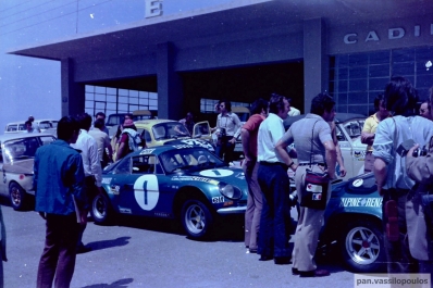 Jean-Luc Thérier - Christian Delferrier
21º Acropolis Rally 1973. Alpine-Renault A110 1800 (8697 HG 76). Clasificado 1º.

Del 23 al 27 de Mayo, Atenas, Grecia.
Superficie: tierra.

El Rally tenia un total de 3336.15 Km de los que 556.35 Km divididos en 47 tramos eran especiales (2 de ellos fueron cancelados SS20 Pilion de 19.30 Km y SS33 Klitoria de 9.90 Km).

Tomaron la salida 83 equipos, finalizaron 11.@
Palabras clave: ;Renault;A110;Grecia;Acropolis;1973