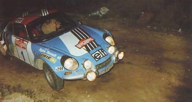 Jean-Luc Thérier - Jacques Jaubert
15º Rally San Remo 1973. Alpine-Renault A110 1800 (2461 HN 76). Clasificado 1º.

Del 10 al 13 de Octubre, Sanremo, Liguria, Imperia, Italia.
Superficie: asfalto - tierra.

El Rally tenia un total de 1791.00 km, de los que 369.30 km divididos en 37 tramos eran especiales (2 de ellas fueron canceladas, SS11 y SS16 Del Serre 1 y 2 de 7.5 km).

Se inscribieron 120 equipos, tomaron la salida 107, finalizaron 36.@
Palabras clave: ;Sanremo;Renault;Alpine;1973