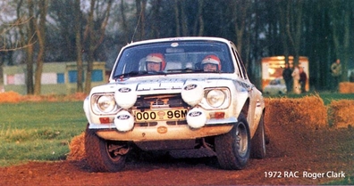 Roger Clark - Tony Mason
22º Daily Mirror RAC Rally 1973. Ford Escort RS1600 MKI (OOO 96M). Clasificado 2º.

Del 17 al 21 de Noviembre, London, York, Inglaterra.
Superficie: tierra - barro.

El Rally tenia un total de 3020 km de los que 540.02 km divididos en 80 tramos eran especiales.
10 de ellos fueron cancelados:
SS4 Bildworth de 2.41 km
SS5 Harlow de 2.41 km
SS8 Common de 3.22 km
SS9 Quarry de 2.41 km
SS10 Ludlow de 3.22 km
SS54 Rest and Be Thankful de 1.61 km
SS55 Strachur de 4.83 km
SS56 Loch Eck de 3.22 km
SS57 Loch Eckside de 9.66 km
SS58 Ardgartan de 4.83 km

Se inscribieron 241 equipos, tomaron la salida 198, finalizaron 91.@
Palabras clave: Roger_Clark;Ford;Escort;RS;MKI;MKI;1973;RAC_Rally;Daily_Mirror