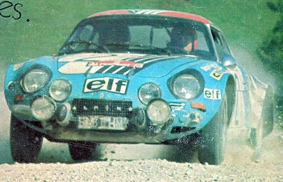 Bernard Darniche - Alain Mahé
44º Österreichische Alpenfahrt 1973. Renault-Alpine A110 1800 (6886 HM 76). Clasificado 2º.

Del 12 al 14 de Septiembre, Baden, Austria.
Superficie: tierra.

El Rallye tenia un total de 2,314.50 km de los que 324,50 km divididos en 31 tramos eran especiales (2 de ellos fueron cancelados, SS2 y SS22).

Se inscribieron 97 equipos, tomaron la salida 97, finalizaron 25.@
Palabras clave: ;Austria;Renault;Alpine;A110;1973