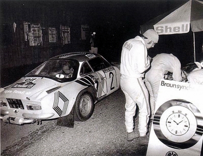 Bernard Darniche - Alain Mahé
44º Österreichische Alpenfahrt 1973. Renault-Alpine A110 1800 (6886 HM 76). Clasificado 2º.

Del 12 al 14 de Septiembre, Baden, Austria.
Superficie: tierra.

El Rallye tenia un total de 2,314.50 km de los que 324,50 km divididos en 31 tramos eran especiales (2 de ellos fueron cancelados, SS2 y SS22).

Se inscribieron 97 equipos, tomaron la salida 97, finalizaron 25.@
Palabras clave: ;Austria;Renault;Alpine;A110;1973