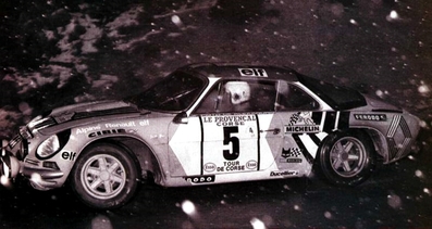 Jean-Francois Piot - Jean de Alexandris
17º Tour de Corse 1973. Alpine-Renault A110 1800 (6886 HM 76). Clasificado 2º.

Del 1 al 2 de Diciembre, Ajaccio, Córcega, Francia.
Superficie: asfalto - nieve.

El Rally tenia un total de 1080 km de los que 511.70 km divididos en 21 tramos eran especiales.
8 de ellos fueron cancelados, de SS8 a SS15).
SS8 Argiusta - Forciolo de 15.40 km.
SS9 Bottacina - Cortichiato de 10.50 km.
SS10 Tavera - Bastelica de 17.10 km.
SS11 Bastelica - Cauro de 18.80 km.
SS12 Panelca - Ghisoni de 34.60 km.
SS13 Ghisoni - Cross de 16.60 km.
SS14 Muracciole - Rospigliani de 13.00 km.
SS15 Ponte Leccia - Morosaglia de 13.90 km.

Se inscribieron 50 equipos, tomaron la salida 50, finalizaron 22.@
Palabras clave: ;Renault;Alpine;Corse;A110;Corcega;1973