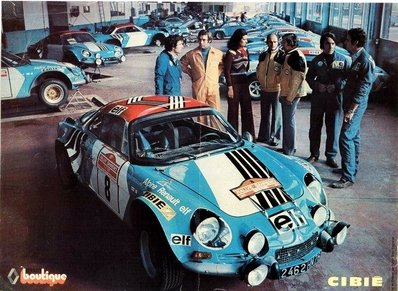 Alpine-Renault A110 1800
(2462 HN 76)

Con el que Jean-Pierre Nicolas - Michel Vial quedaron clasificados en tercer lugar en el 15º Rally San Remo 1973.
@
Palabras clave: Jean-Pierre_Nicolas;Alpine;Renault;Sanremo;1973;Personajes