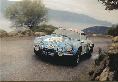 Jean-Luc Thérier - Marcel Callewaert
17º Tour de Corse 1973. Alpine-Renault A110 1800 (9026 HN 76). Clasificado 3º.

Del 1 al 2 de Diciembre, Ajaccio, Córcega, Francia.
Superficie: asfalto - nieve.

El Rally tenia un total de 1080 km de los que 511.70 km divididos en 21 tramos eran especiales.
8 de ellos fueron cancelados, de SS8 a SS15).
SS8 Argiusta - Forciolo de 15.40 km.
SS9 Bottacina - Cortichiato de 10.50 km.
SS10 Tavera - Bastelica de 17.10 km.
SS11 Bastelica - Cauro de 18.80 km.
SS12 Panelca - Ghisoni de 34.60 km.
SS13 Ghisoni - Cross de 16.60 km.
SS14 Muracciole - Rospigliani de 13.00 km.
SS15 Ponte Leccia - Morosaglia de 13.90 km.

Se inscribieron 50 equipos, tomaron la salida 50, finalizaron 22.
@
Palabras clave: Jean-Luc_Therier;Renault;Alpine;Corcega;A110;1973;Corse